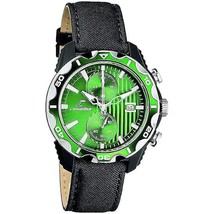 NEW Chronotech CT.7239M/05 Men&#39;s Green Textured Chronograph Sports Leather Watch - £24.72 GBP