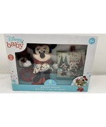 Disney Baby 3 piece Minnie Mouse Christmas Gift Set Plush Rattle New - $14.80