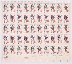 United States Stamp Sheet US 1565-68 1975 10c U.S. Military Uniforms - £28.15 GBP