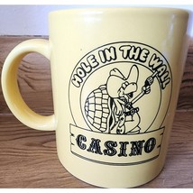 Vintage Hole In The Wall Casino Cowboy Turtle Ceramic Mug Danbury WI  - $9.47