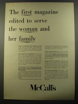 1954 McCall&#39;s Magazine Ad - first magazine edited to serve the woman and family - £14.52 GBP