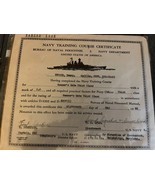 Navy Training Certificate May 1944 WWII Gunners Mate Third Class - £28.65 GBP