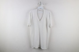 Vintage 90s Streetwear Mens Size Large Blank Thin Short Sleeve T-Shirt White USA - £34.92 GBP