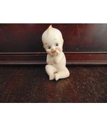 VTG Lefton KEWPIE DOLL Sucking Thumb Bisque Porcelain Baby Figurine ROSE... - $96.67 MXN