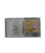 Disney Winnie The Pooh Rubber Stamp &amp; Ink Pad Set In Classic Pooh Design - $178.19 MXN