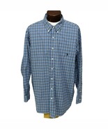 Ralph Lauren Blue Gingha Pony Cotton Stretch Preppy Button Down Shirt Me... - $452.18 MXN