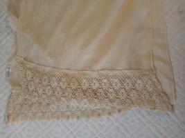Solid Ivory Color Lace Ends Infinity Scarf Charming Charlie Spring Approx. 80x17 - £5.45 GBP