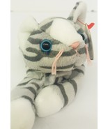 Ty Prance Cat Beanie Babies 9&quot; Date Of Birth November 29 1997 Grey Lying... - £11.00 GBP