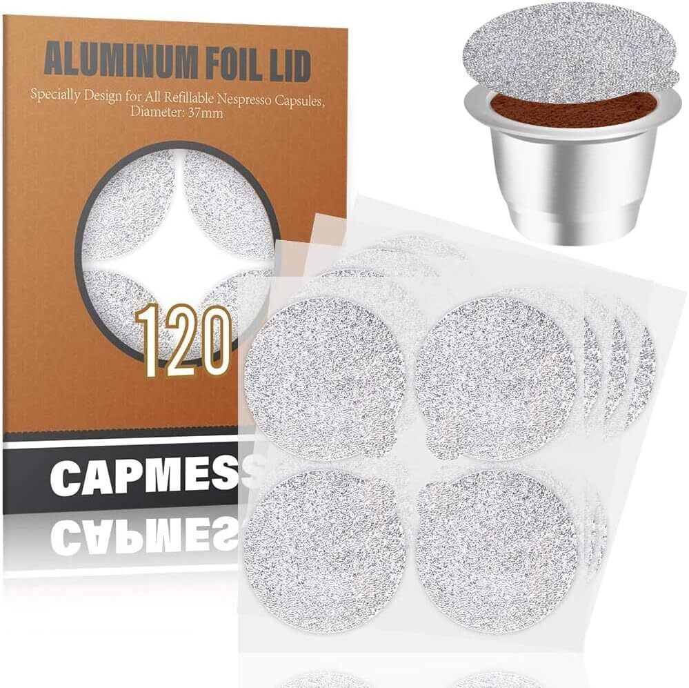 CAPMESSO Espresso Foils -Coffee Pod Seal Lids to Reusable Nespresso Caps... - $15.79