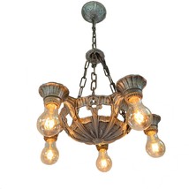 Art Deco Chandelier Lincoln 1930s Five Lights New Sockets and Wiring - $420.75