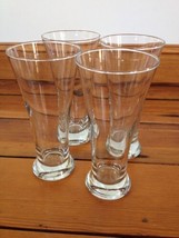 Set of 4 Libbey Glass Tall Clear Pilsner Beer Glasses 8&quot; 16 oz - $39.99