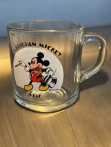 Vintage Anchor Hocking Disney Magician 1937 Mickey Mouse Glass Mug - $14.84