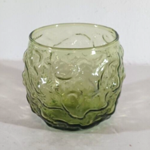 Vintage ANCHOR HOCKING Green Avocado  MILANO ROLY POLY GLASS 8 oz - $160.47 MXN