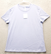 Fabletics Tee Shirt Top Womens Small Blue Cotton Short Sleeve Crew Neck ... - $21.29
