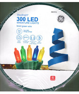 GE 847976 300CT MULTI COLOR STAYBRIGHT MINATURE LED (2)37&#39; GREEN STRING ... - $39.98