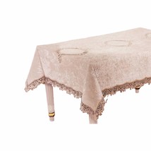 Luxury Velvet DustyPink, Tablecloth, Elegant, Unique, 64x120&#39;&#39; - £140.62 GBP