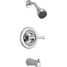 New Delta Foundations Single-Handle 1-Spray Tub / Shower Faucet Chrome w... - £55.78 GBP