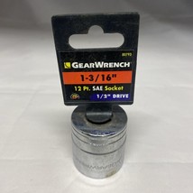 Gearwrench 80793 1-3/16&quot; - 1/2&quot; Drive Shallow 12pt Point Sockets SAE Standard - £7.46 GBP