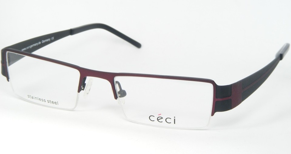 CECI 5179 930 Matt Bordeaux / Schwarz Brille Rahmen 49-18-135mm Deutschland - $65.68