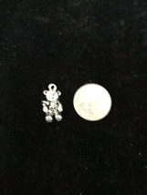 Teddy Bear antique silver charm pendant - £7.58 GBP
