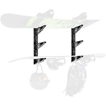 Delta Cycle &amp; Home 3-Tier Snowboard Extendable Ski Rack Wall Shelf with - £25.79 GBP