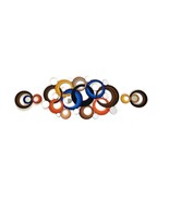 3pc Modern Abstract Circle Wall Art, Contemporary Blue, Orange, Yellow 7... - $395.99