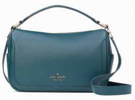 Kate Spade Smoosh Dark Green / Blue Leather Crossbody K6047 NWT $379 Retail FS Y - £102.05 GBP
