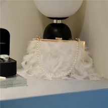 Designer Handbags For Women 2023 Feather Evening Clutch Bag Purses For Women Ost - £71.22 GBP