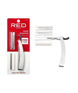 RED BY KISS HAIR SHAPER W/ 2 FREE GUIDES &amp; 1 JAPANESE BLADE #HS12 SILVER - $7.49