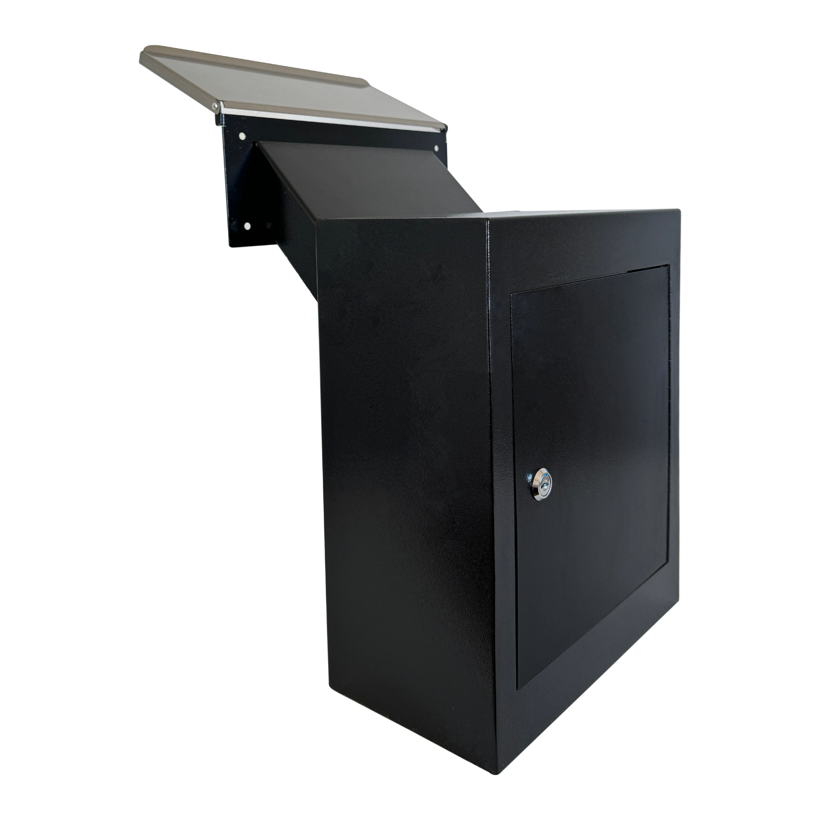 Rainproof Through the Wall Locking Mailbox with 10-Inch Adjustable Chute - $119.99