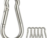 6 Pieces Of The Sprookber 304 Stainless Steel Spring Snap Hook Carabiner. - $29.98