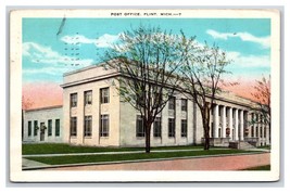 Post Office Building Flint Michigan MI WB Postcard F21 - £1.54 GBP