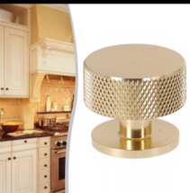10PC Knurled Cabinet Knob Gold  Aluminium/Kitchen Cabinet Door Cupboard ... - £15.72 GBP