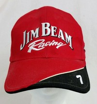 Jim Beam Racing Robby Gordon Baseball Hat Cap Adjustable Red NASCAR Advertising - $12.71