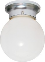 Nuvo Lighting 77/111 Chrome Single Light 8&quot;W Flush Mount Ceiling Fixture - $16.26 CAD