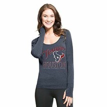 NWT Houston Texans Womens Size Large Long Sleeve Navy Tee Shirt - $21.73
