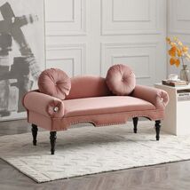 Rose Modern Velvet Loveseat Sofa, 54&quot; 2 Seater Accent Bench - $215.99