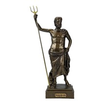 Poseidon of Melos Ancient Greek Roman Statue Museum Athens Bronze Effect color - £45.86 GBP