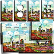 Claude Monet Windmill Field Flowers Painting Light Switch Outlet Art Wall Plates - £13.08 GBP+