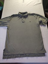 Polo Ralph Lauren Shirt  Men&#39;s M Vintage Rugby  Green Blue Preppy Logo B... - $10.39