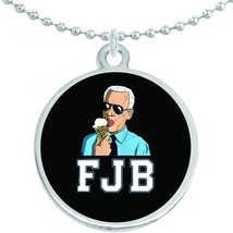 Ice Cream Biden FJB Round Pendant Necklace Beautiful Fashion Jewelry - £8.44 GBP