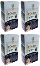 4 Boxes Ponds Pure Detox Mineral Clay Mask Facial Cleanser 6 Sachets/Box... - $36.62