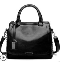 Leather Bag Handbags Famous s Women  Big Trunk Tote Vintage Ladies Crossbody Bag - £140.18 GBP