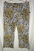Sofia Vergara Leopard Print Wide Leg Pants, Pockets, Plus Size 2X - £17.32 GBP