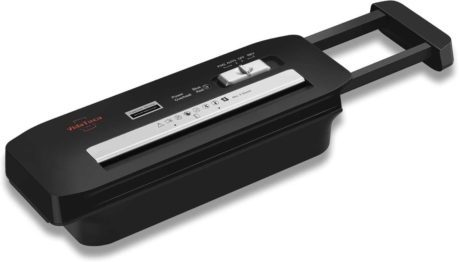 Paper Shredder Without Basket,Vidateco 6-Sheet Strip Cut Shredder For, J... - $43.98