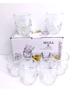 Skull Mini Mugs Shot Glasses Set of 6 1.35 ounce  Clear - $24.30 CAD