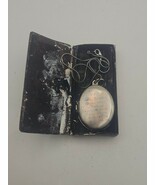 Vintage Silver-Tone Locket Pendant with Inscription Dedicated to Edda Mussolini - $262.70