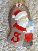 Ceramic Santa Christmas Ornament (#2688) - £11.25 GBP