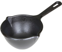 rOund MELTING POT Cast Iron Pre Seasoned 4.5&quot; x 2.5&quot; deep LODGE Logic LM... - $41.15