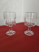 Pair Of Duratuff Glasses  5 1/2 &quot; Clear Stemmed  USA Made Libbey - £9.28 GBP